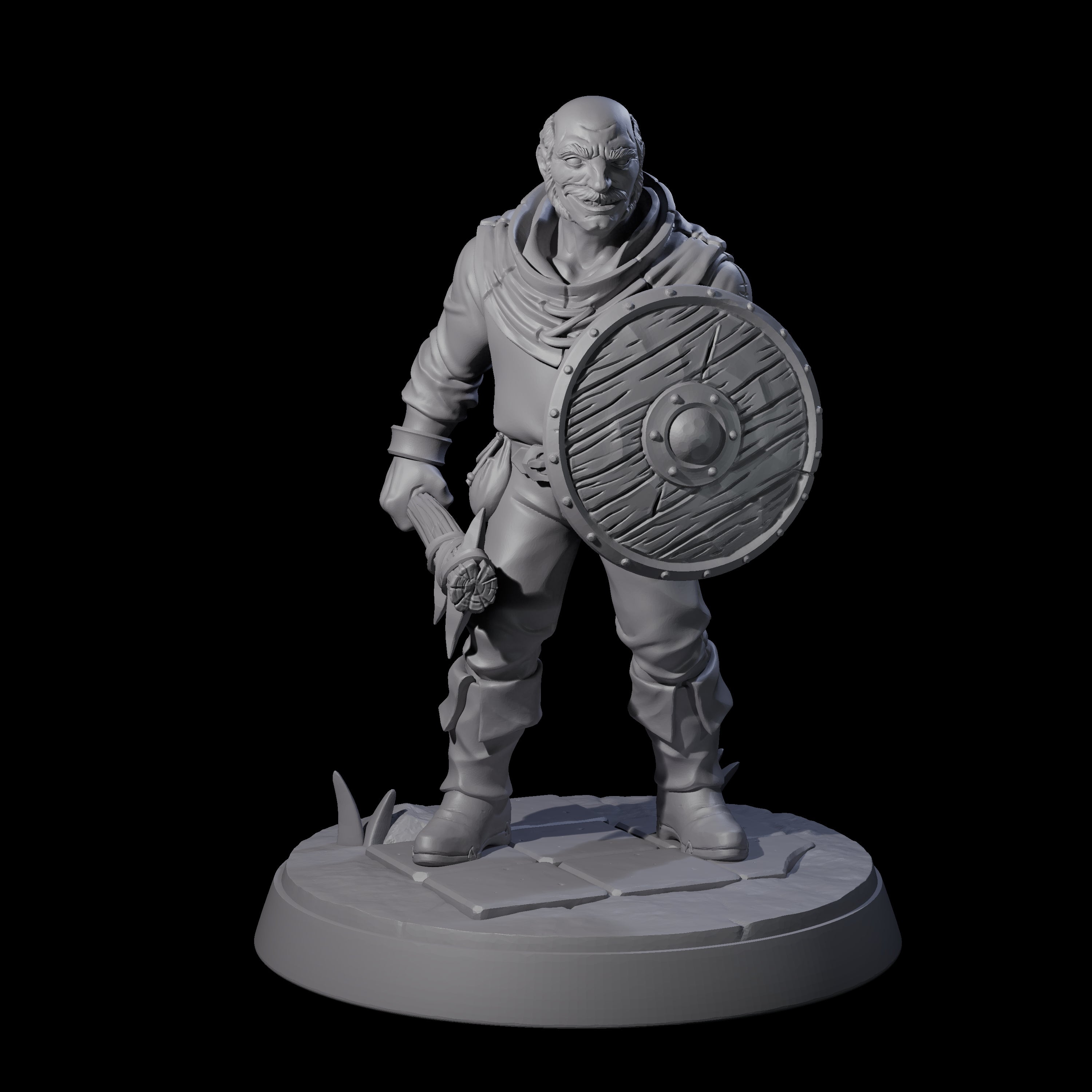 Cobbled Together Militia C Miniature for Dungeons and Dragons, Pathfinder or other TTRPGs
