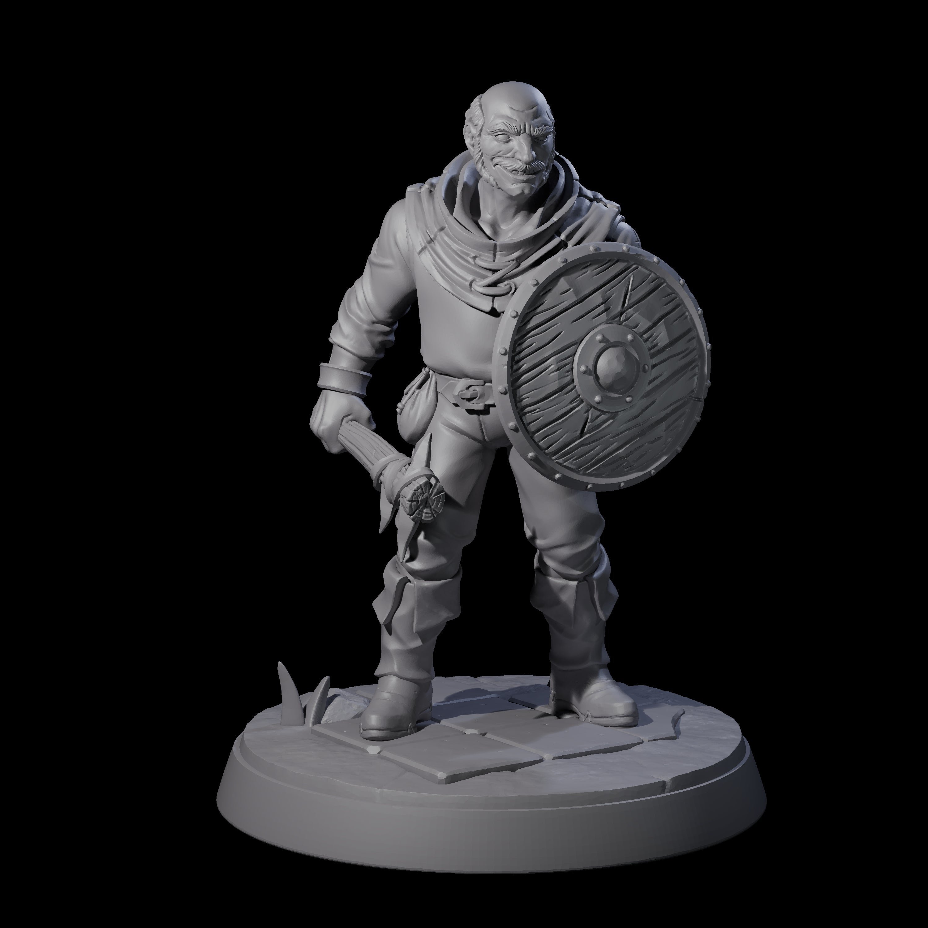 Cobbled Together Militia C Miniature for Dungeons and Dragons, Pathfinder or other TTRPGs