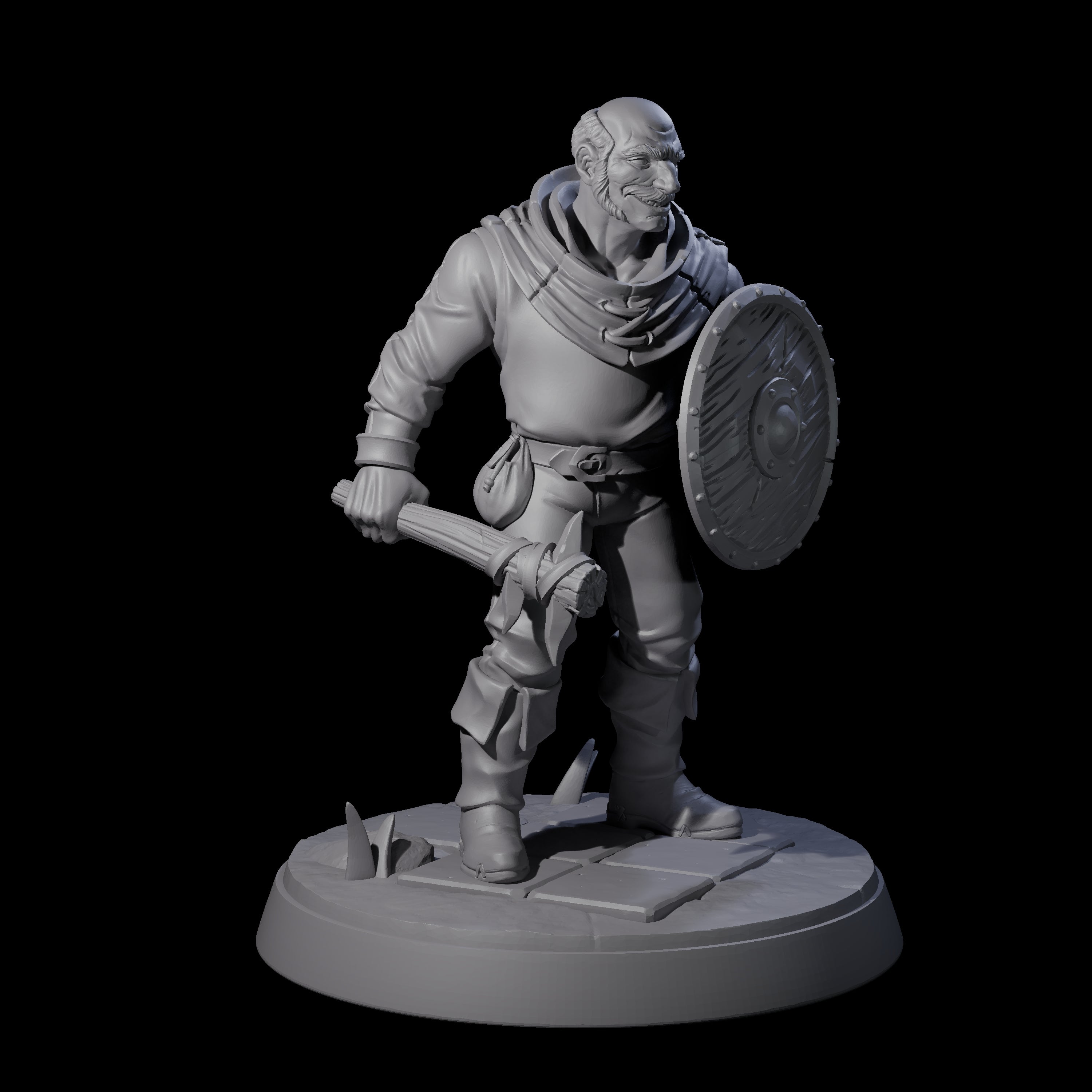 Cobbled Together Militia C Miniature for Dungeons and Dragons, Pathfinder or other TTRPGs