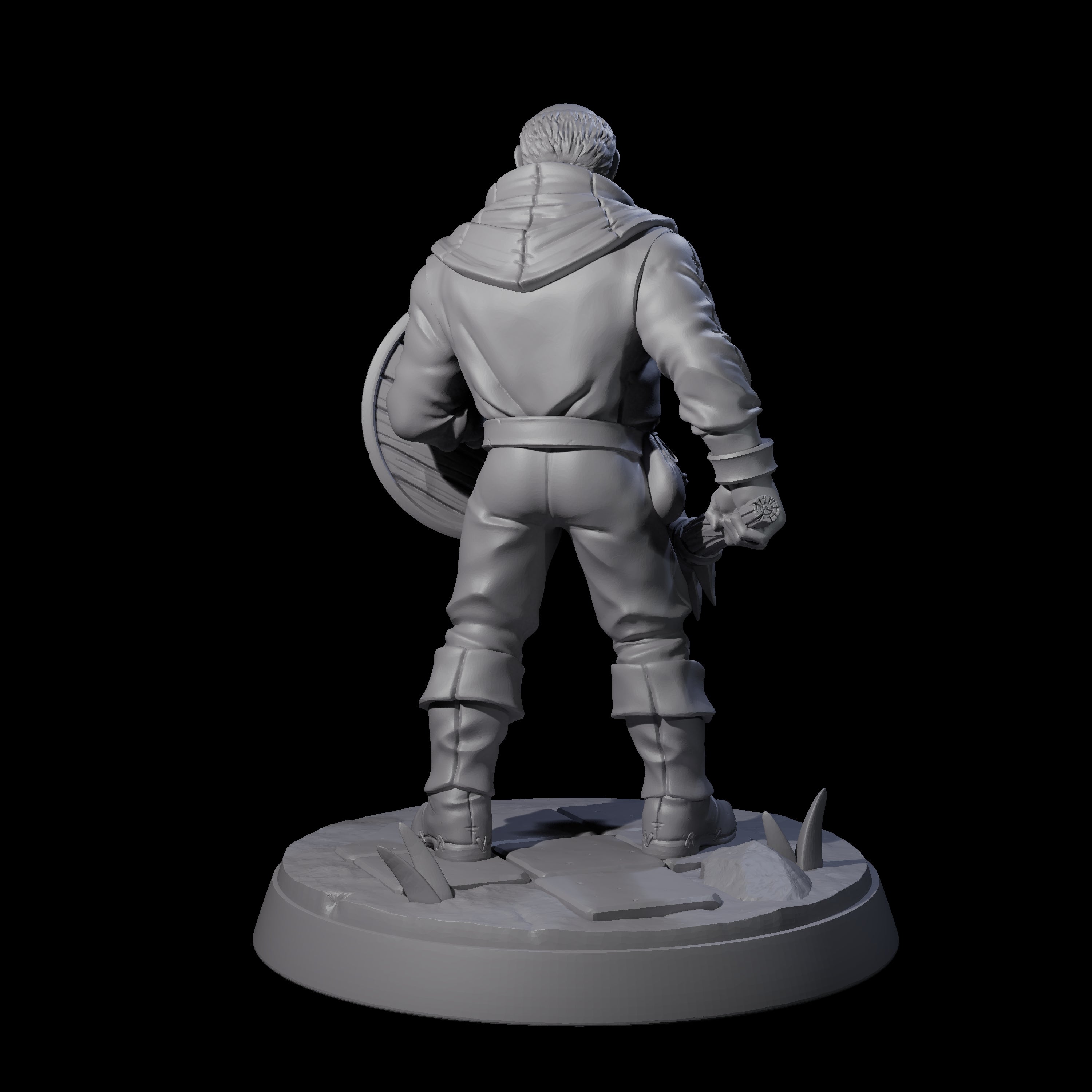Cobbled Together Militia C Miniature for Dungeons and Dragons, Pathfinder or other TTRPGs