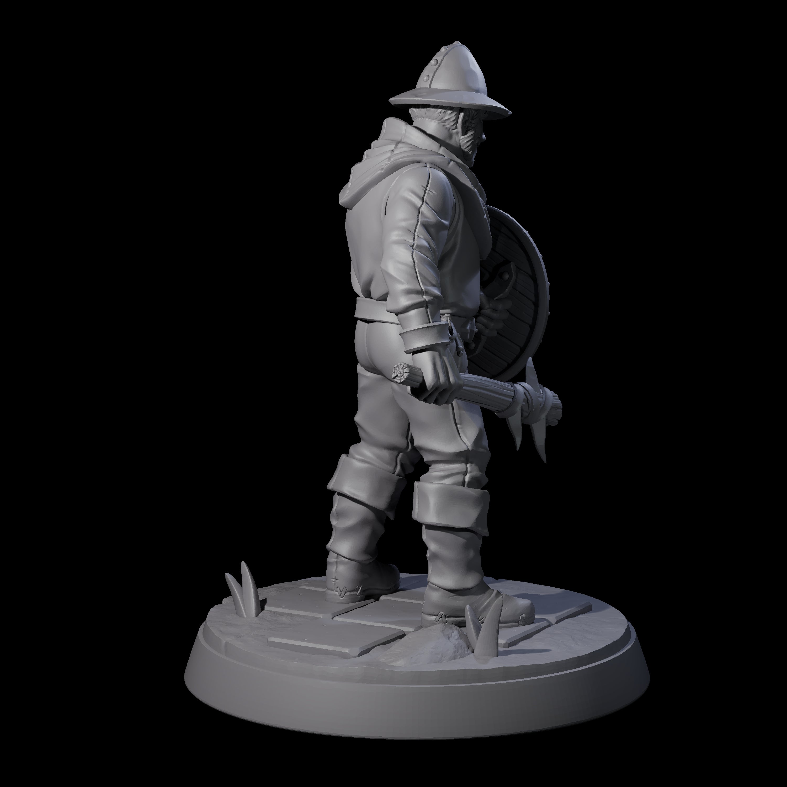 Cobbled Together Militia C Miniature for Dungeons and Dragons, Pathfinder or other TTRPGs