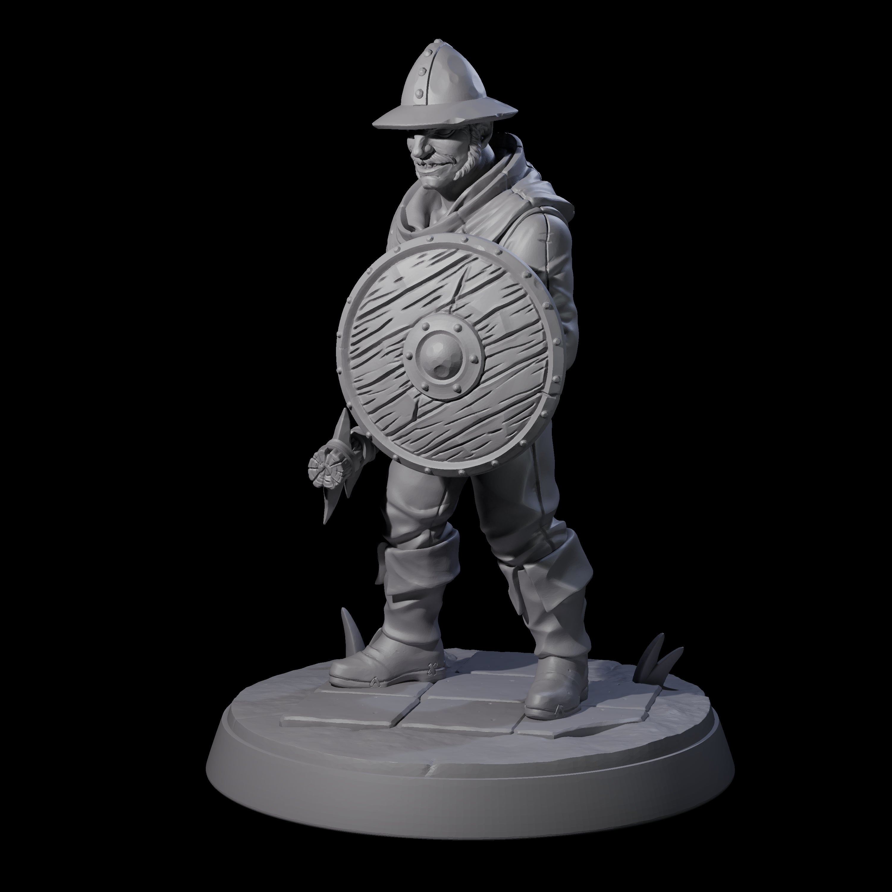 Cobbled Together Militia C Miniature for Dungeons and Dragons, Pathfinder or other TTRPGs
