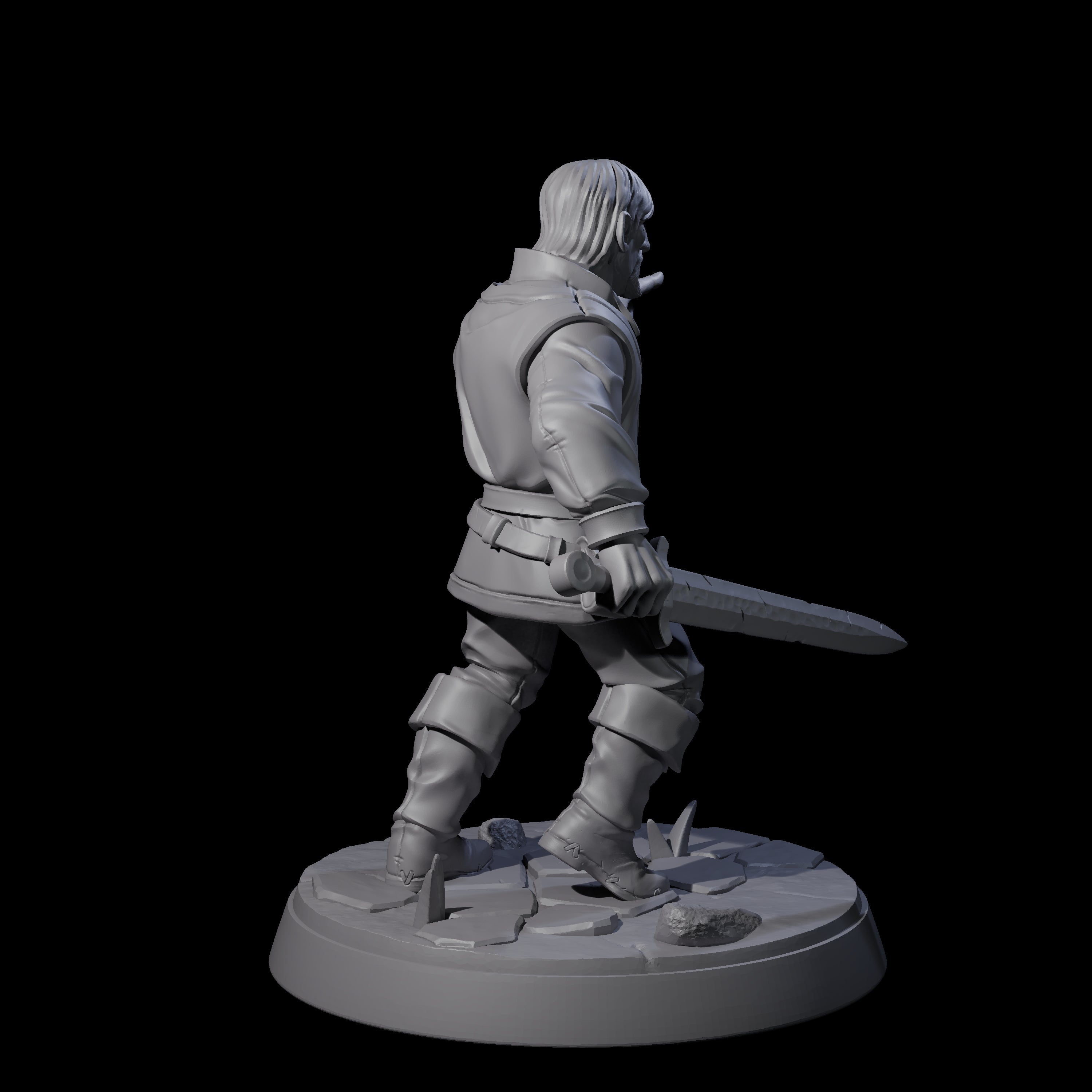 Cobbled Together Militia D Miniature for Dungeons and Dragons, Pathfinder or other TTRPGs