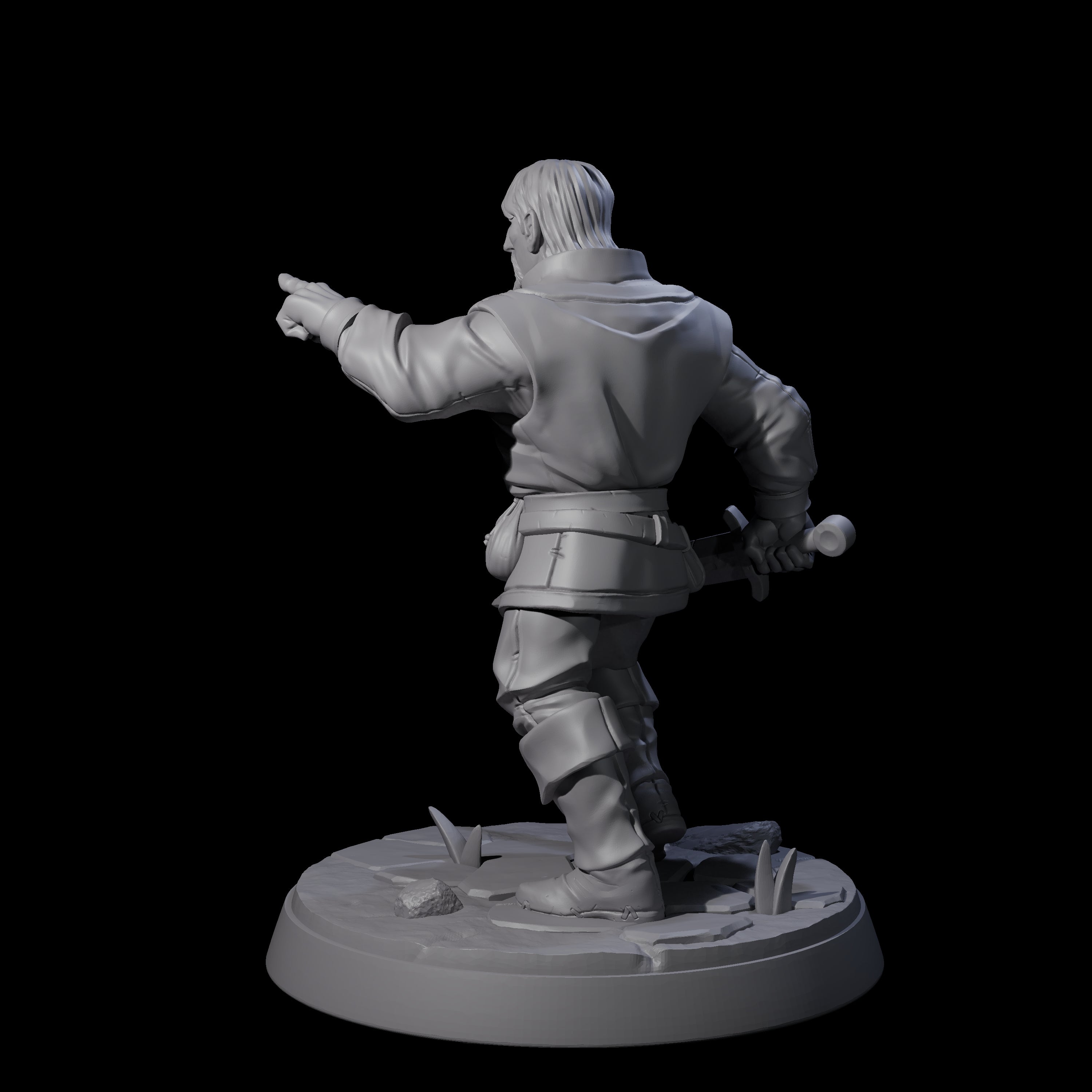 Cobbled Together Militia D Miniature for Dungeons and Dragons, Pathfinder or other TTRPGs