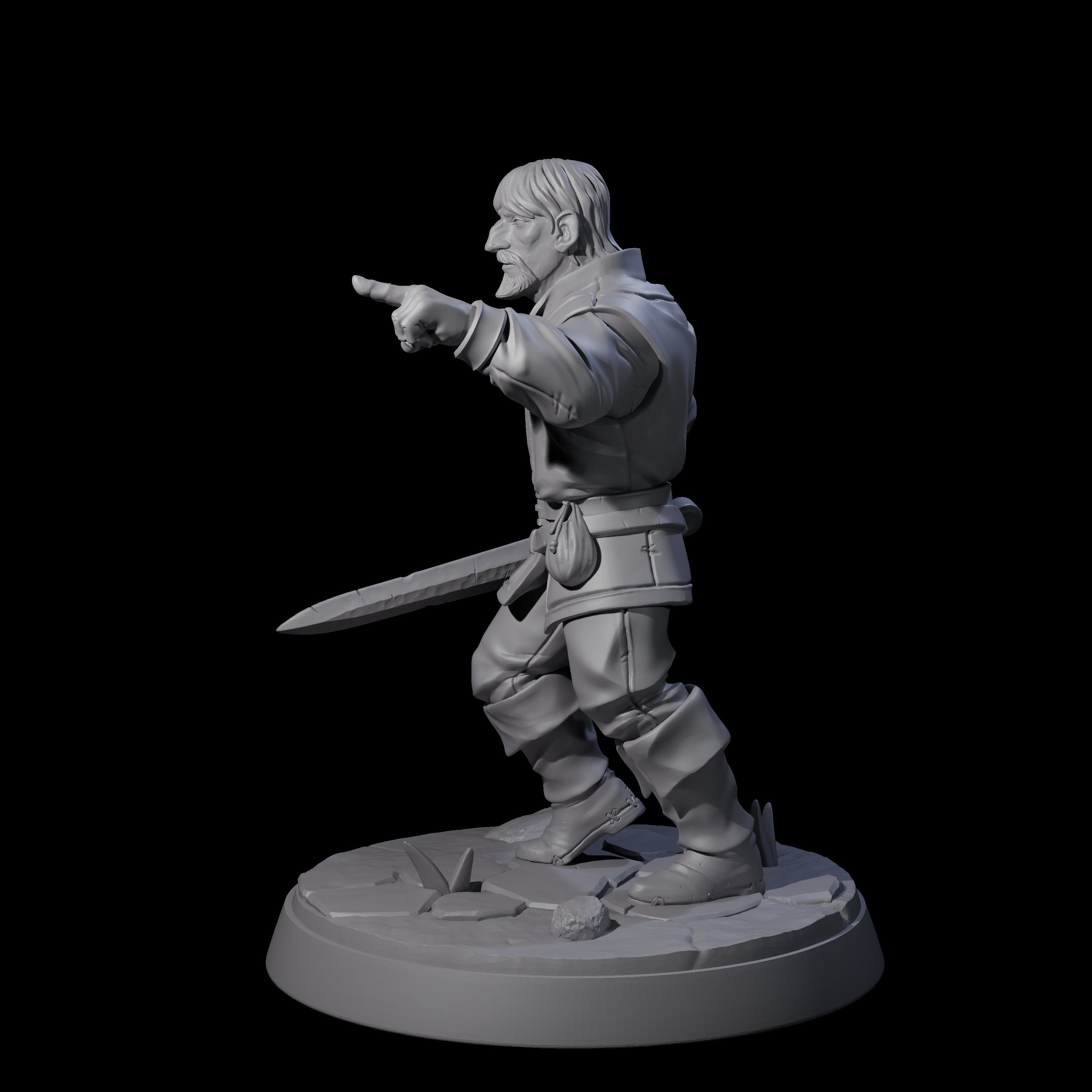 Cobbled Together Militia D Miniature for Dungeons and Dragons, Pathfinder or other TTRPGs