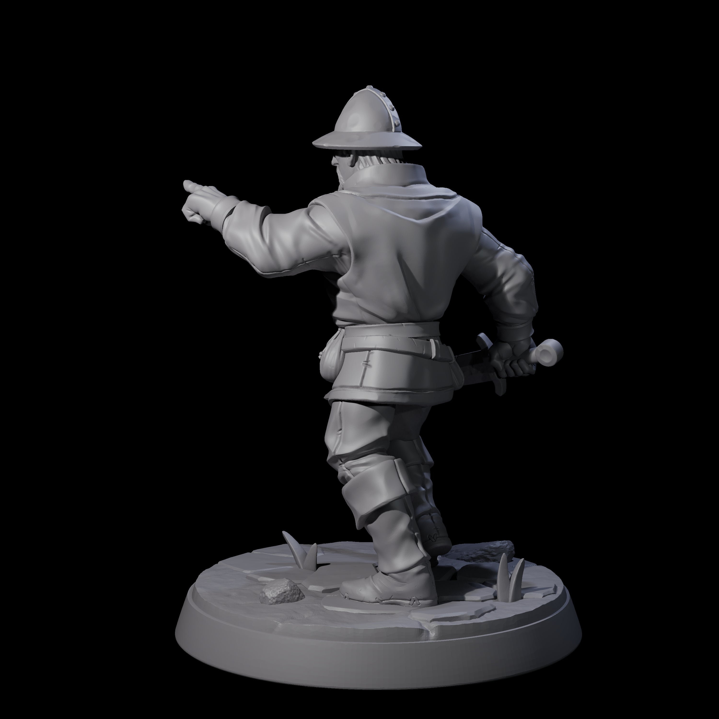 Cobbled Together Militia D Miniature for Dungeons and Dragons, Pathfinder or other TTRPGs