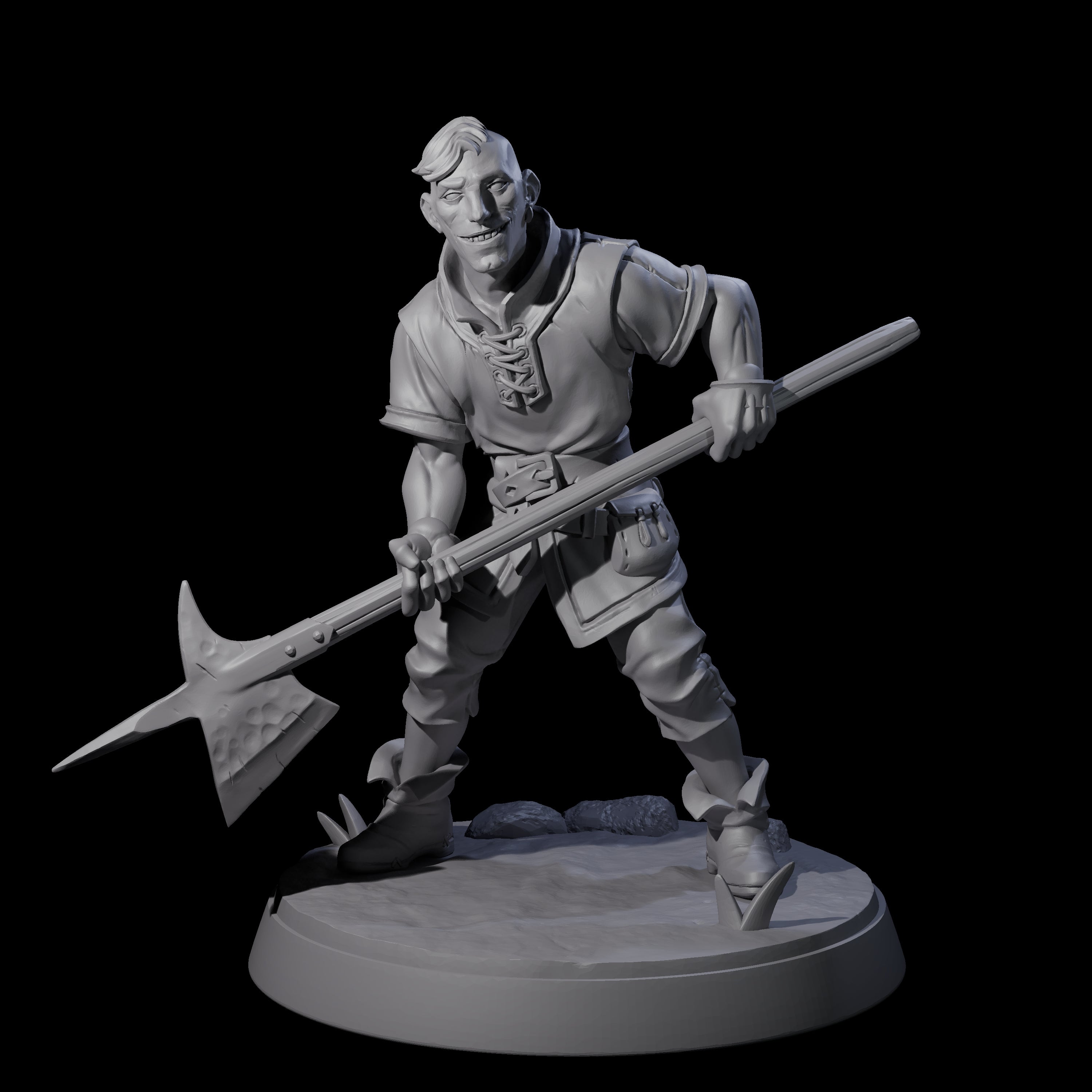 Cobbled Together Militia E Miniature for Dungeons and Dragons, Pathfinder or other TTRPGs