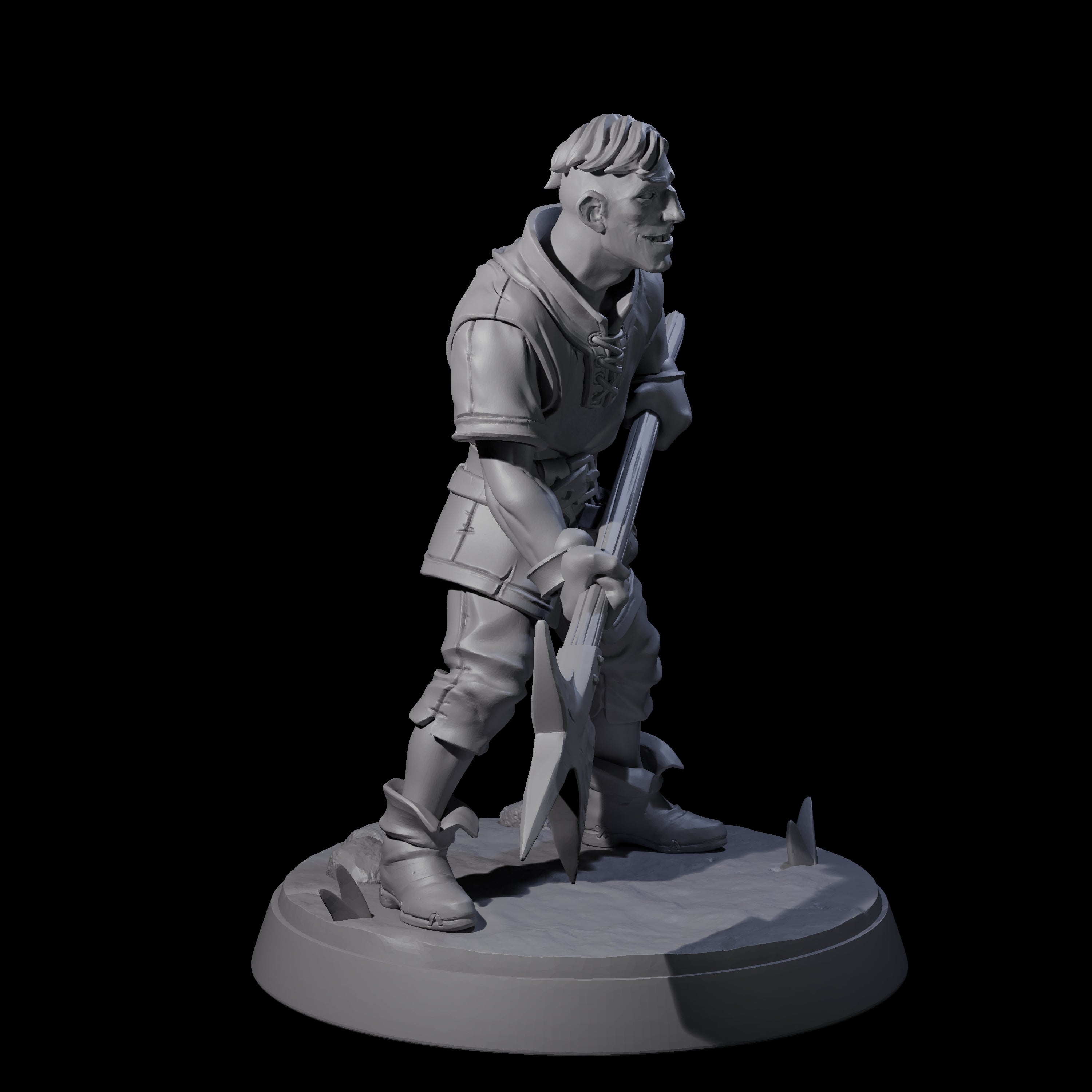 Cobbled Together Militia E Miniature for Dungeons and Dragons, Pathfinder or other TTRPGs