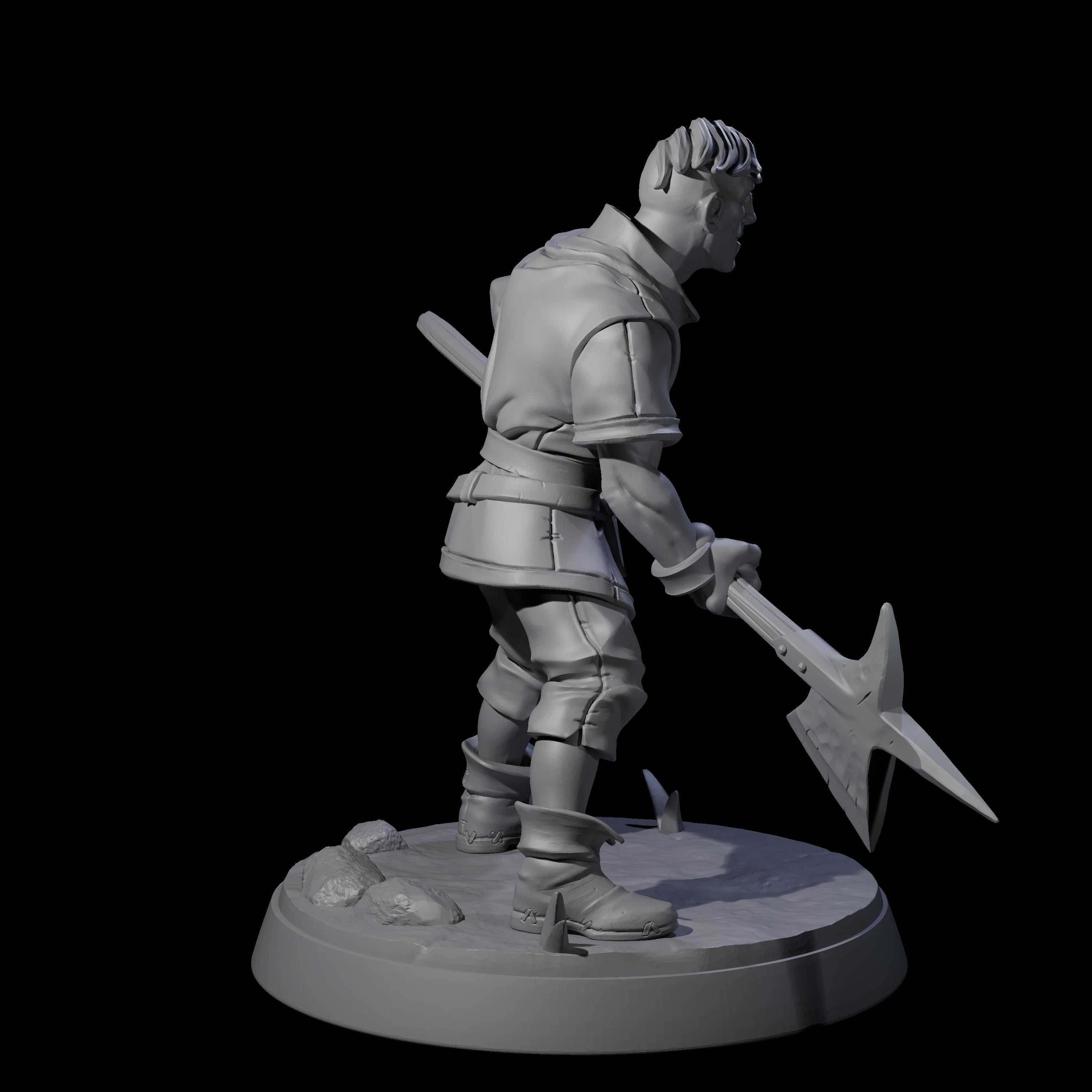 Cobbled Together Militia E Miniature for Dungeons and Dragons, Pathfinder or other TTRPGs