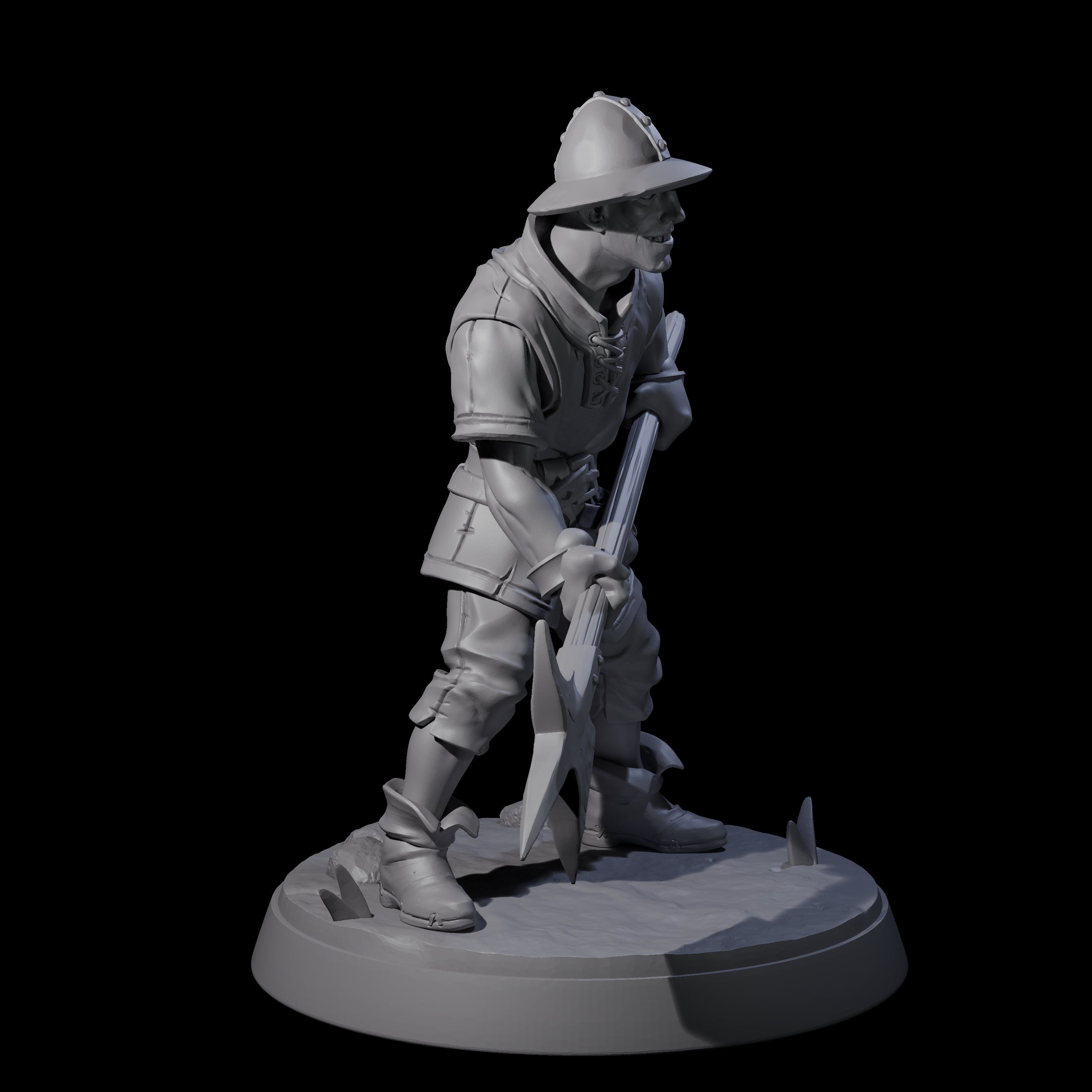 Cobbled Together Militia E Miniature for Dungeons and Dragons, Pathfinder or other TTRPGs