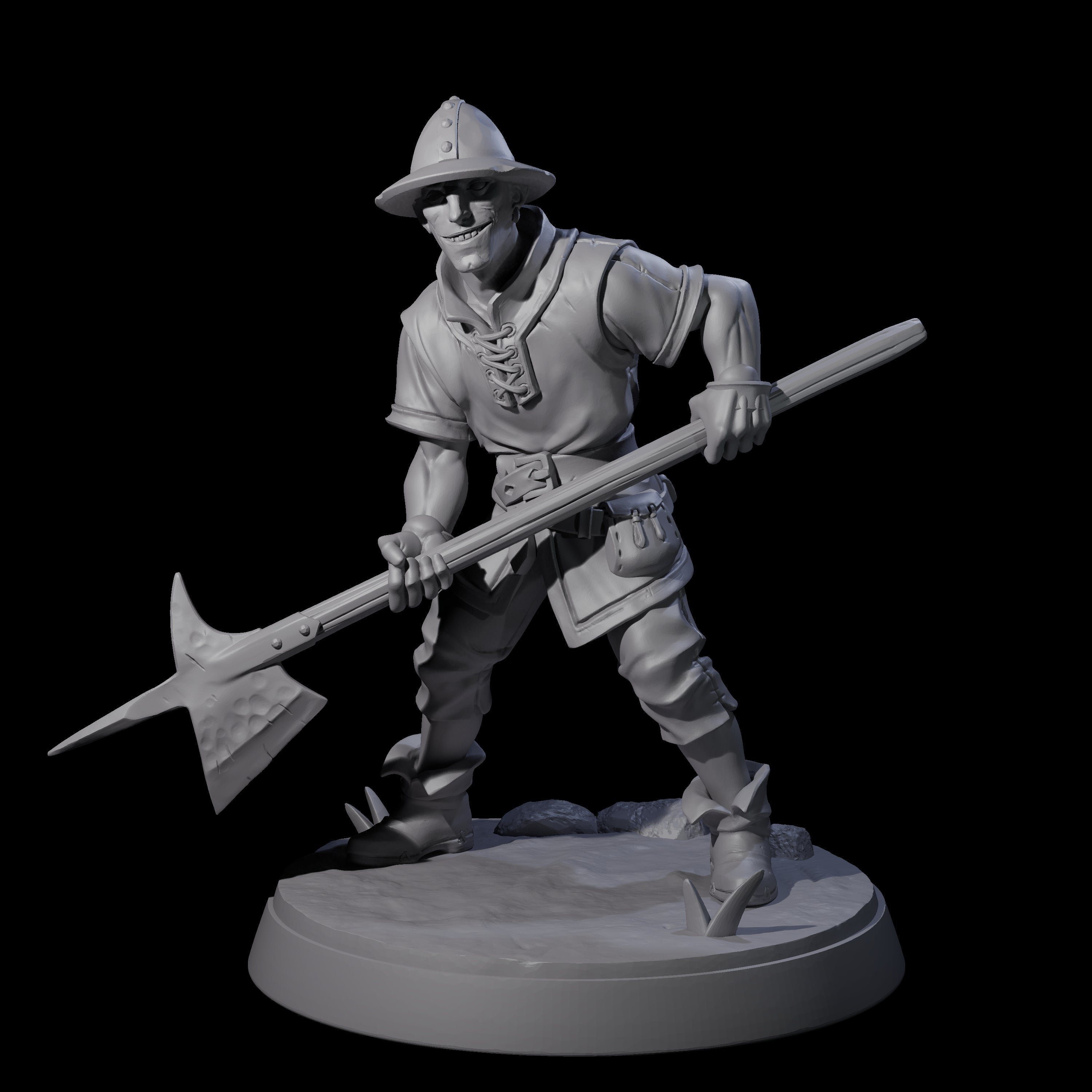 Cobbled Together Militia E Miniature for Dungeons and Dragons, Pathfinder or other TTRPGs