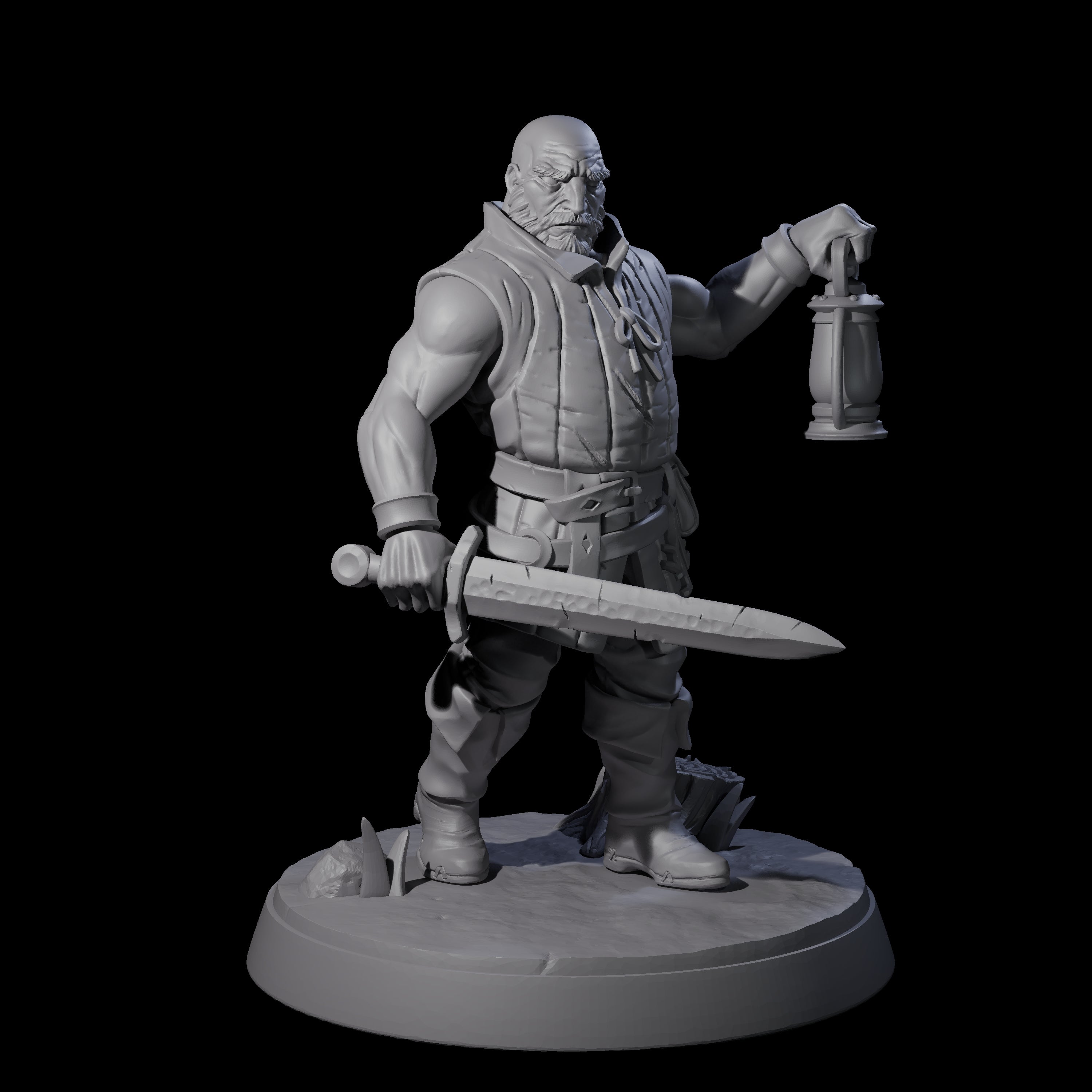 Cobbled Together Militia F Miniature for Dungeons and Dragons, Pathfinder or other TTRPGs