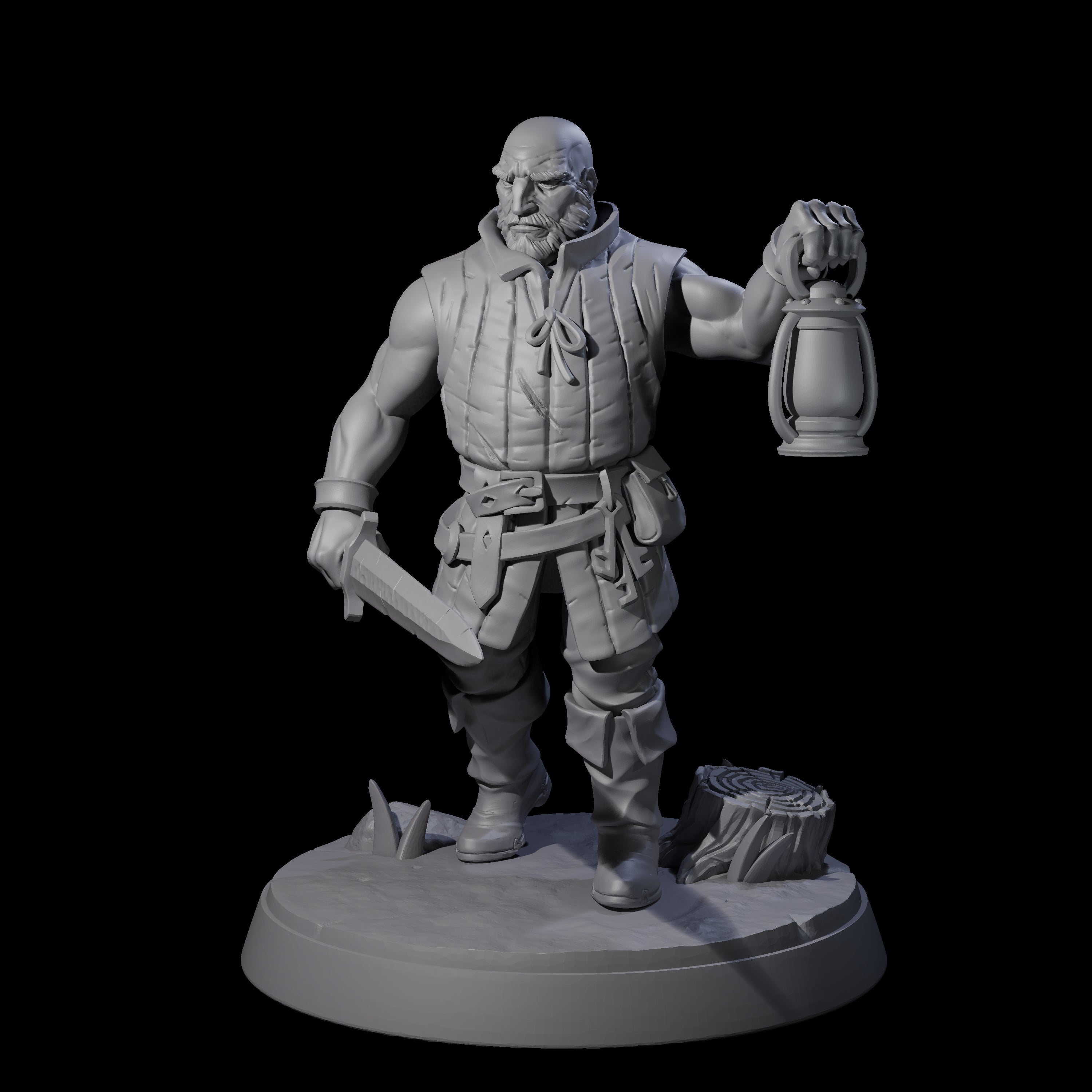 Cobbled Together Militia F Miniature for Dungeons and Dragons, Pathfinder or other TTRPGs