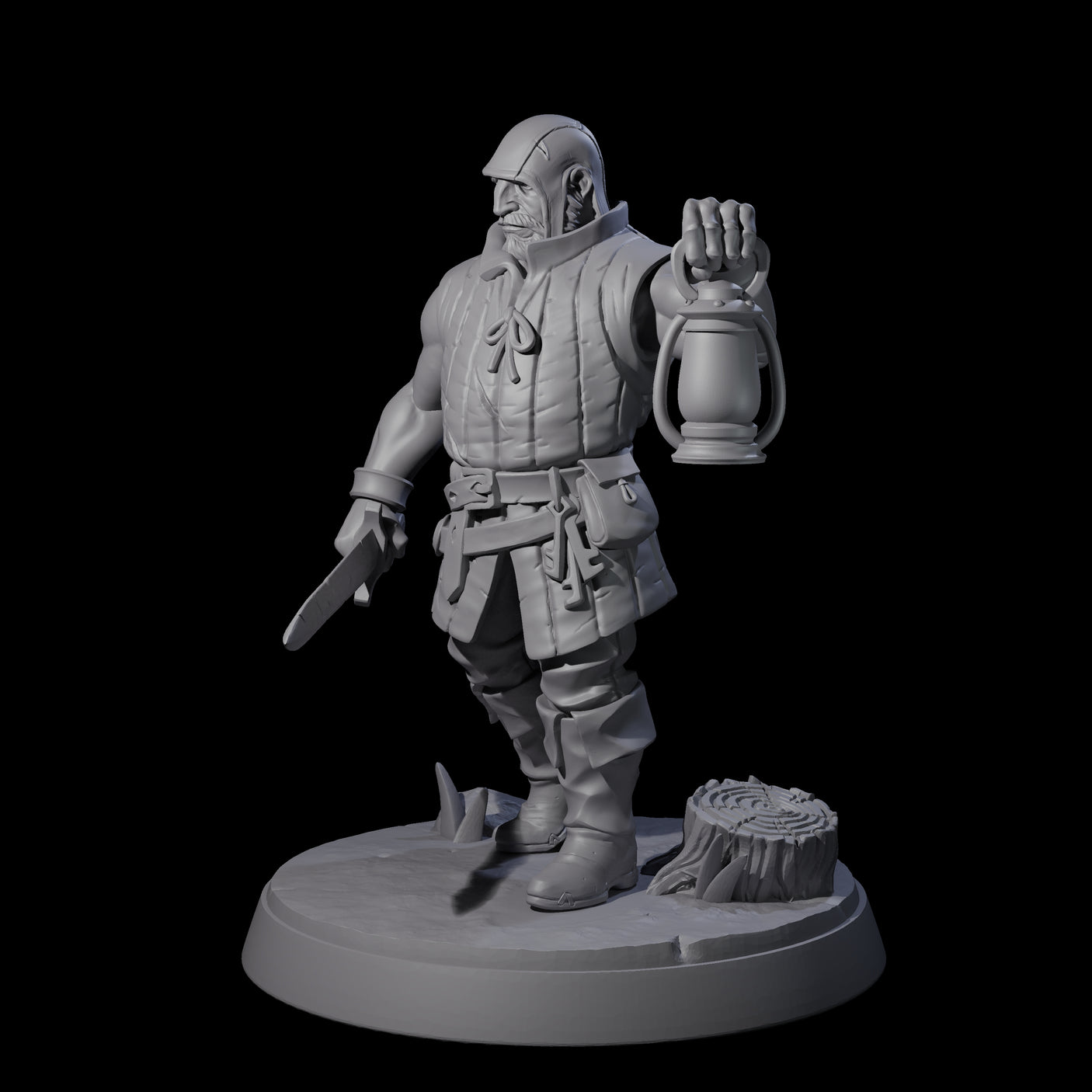 Cobbled Together Militia F Miniature for Dungeons and Dragons, Pathfinder or other TTRPGs
