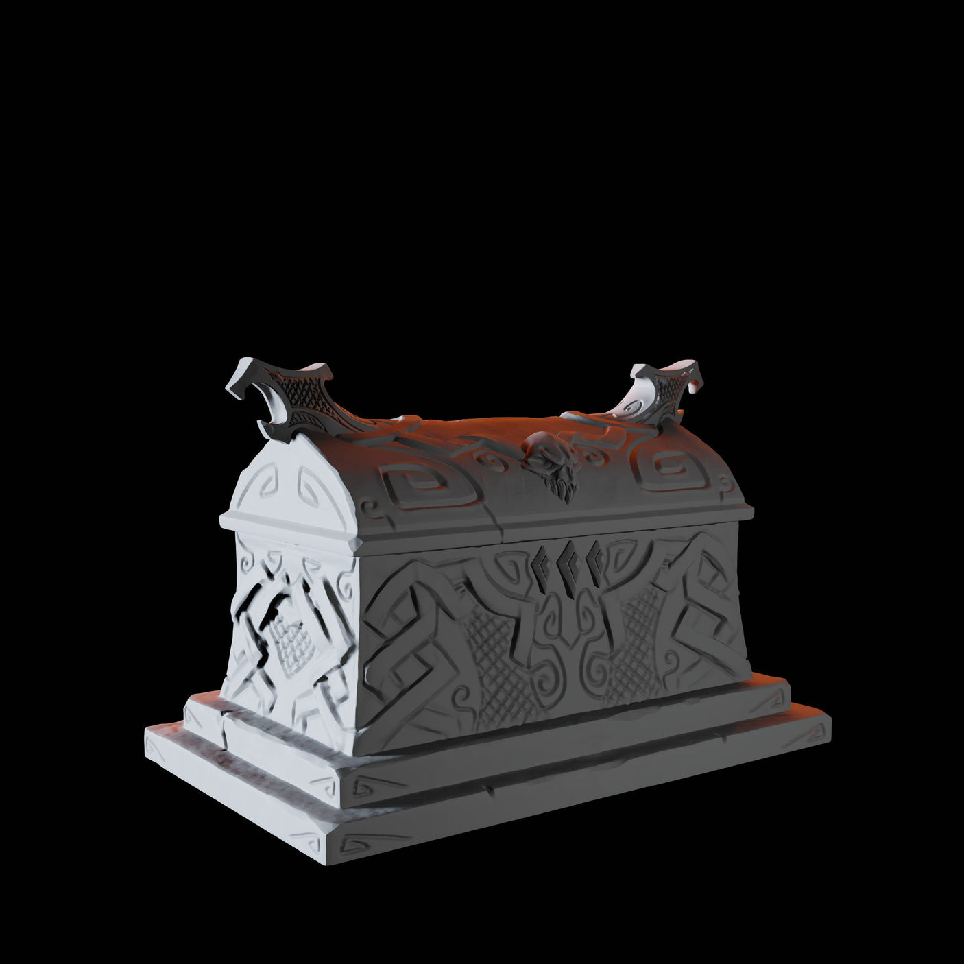 Coffin Miniature for Dungeons and Dragons, Pathfinder or other TTRPGs