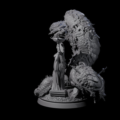 Coiled Ancient Linnorm Miniature for Dungeons and Dragons, Pathfinder or other TTRPGs