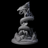 Coiled Behir Miniature for Dungeons and Dragons, Pathfinder or other TTRPGs