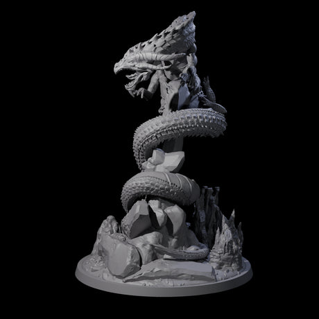 Coiled Behir Miniature for Dungeons and Dragons, Pathfinder or other TTRPGs