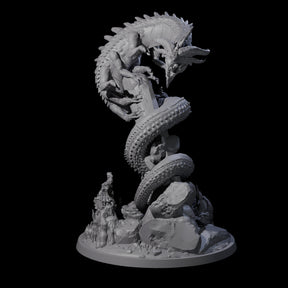 Coiled Behir Miniature for Dungeons and Dragons, Pathfinder or other TTRPGs