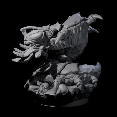 Coiled Creeping Carrion Crawler Miniature for Dungeons and Dragons, Pathfinder or other TTRPGs