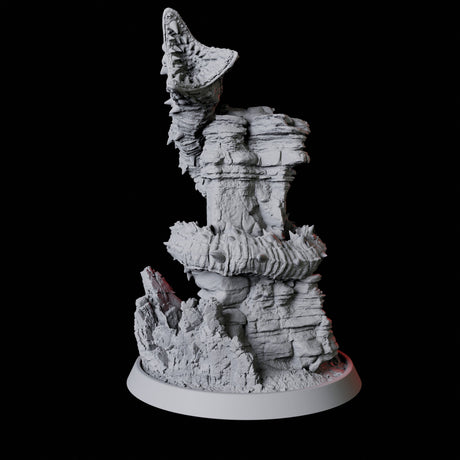Coiled Frost Worm Miniature for Dungeons and Dragons, Pathfinder or other TTRPGs