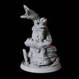 Coiled Frost Worm Miniature for Dungeons and Dragons, Pathfinder or other TTRPGs