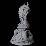 Coiled Giant Snake A Miniature for Dungeons and Dragons, Pathfinder or other TTRPGs