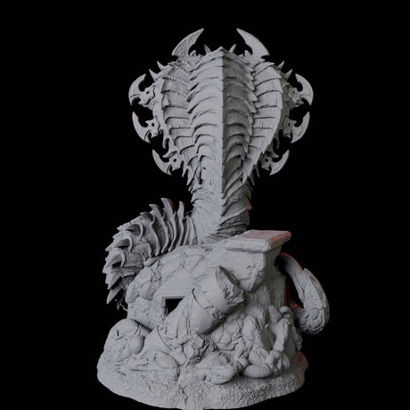 Coiled Giant Snake A Miniature for Dungeons and Dragons, Pathfinder or other TTRPGs