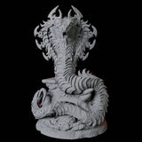 Coiled Giant Snake A Miniature for Dungeons and Dragons, Pathfinder or other TTRPGs