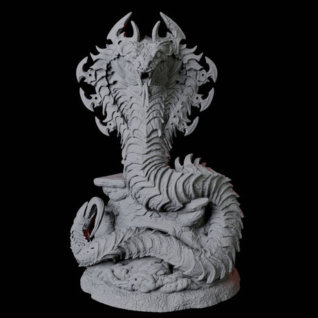 Coiled Giant Snake A Miniature for Dungeons and Dragons, Pathfinder or other TTRPGs