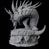 Coiled Giant Snake B Miniature for Dungeons and Dragons, Pathfinder or other TTRPGs