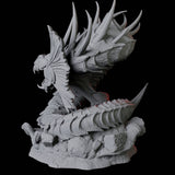 Coiled Giant Snake B Miniature for Dungeons and Dragons, Pathfinder or other TTRPGs