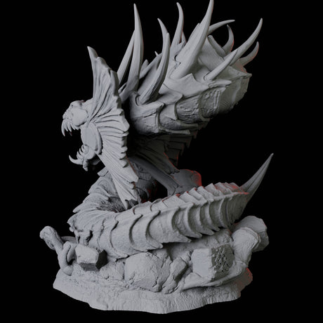 Coiled Giant Snake B Miniature for Dungeons and Dragons, Pathfinder or other TTRPGs