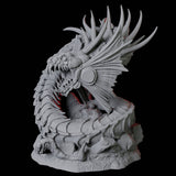 Coiled Giant Snake B Miniature for Dungeons and Dragons, Pathfinder or other TTRPGs