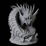 Coiled Giant Snake B Miniature for Dungeons and Dragons, Pathfinder or other TTRPGs