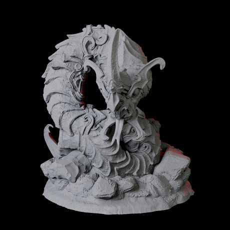Coiled Giant Snake C Miniature for Dungeons and Dragons, Pathfinder or other TTRPGs