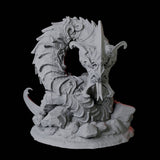 Coiled Giant Snake C Miniature for Dungeons and Dragons, Pathfinder or other TTRPGs