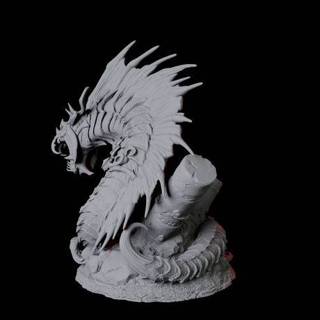 Coiled Giant Snake D Miniature for Dungeons and Dragons, Pathfinder or other TTRPGs