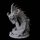 Coiled Giant Snake D Miniature for Dungeons and Dragons, Pathfinder or other TTRPGs