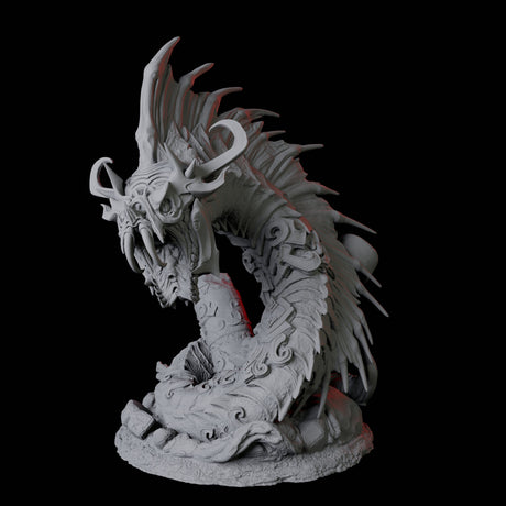 Coiled Giant Snake D Miniature for Dungeons and Dragons, Pathfinder or other TTRPGs