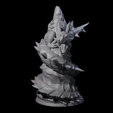 Coiled Roaring Wyrm Miniature for Dungeons and Dragons, Pathfinder or other TTRPGs