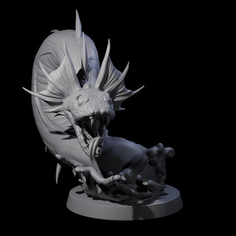 Coiled Snake Worm Miniature for Dungeons and Dragons, Pathfinder or other TTRPGs