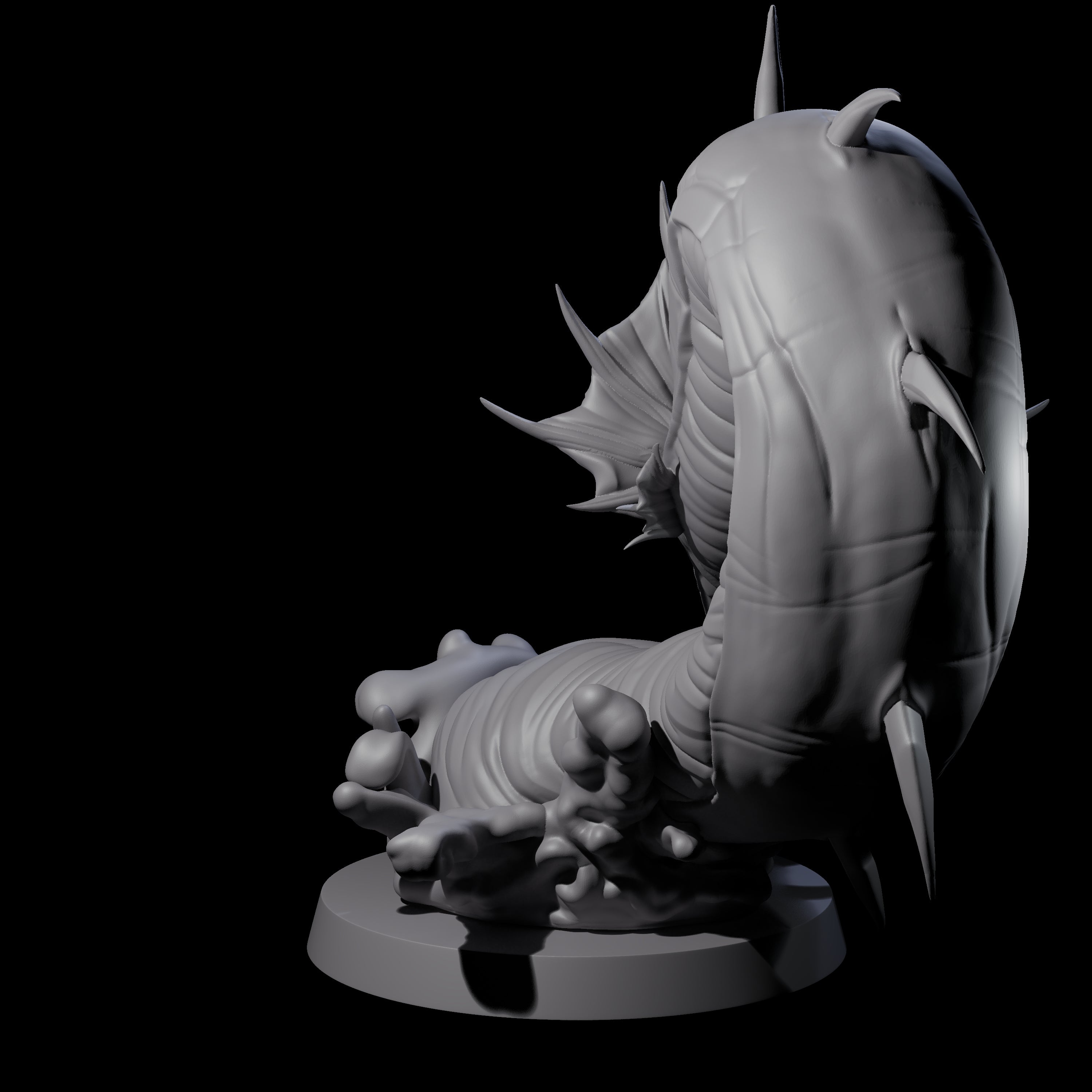 Coiled Snake Worm Miniature for Dungeons and Dragons, Pathfinder or other TTRPGs