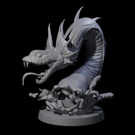 Coiled Snake Worm Miniature for Dungeons and Dragons, Pathfinder or other TTRPGs