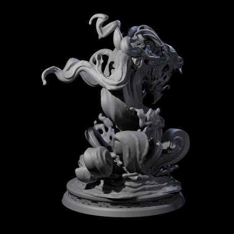 Coiled Water Elemental Miniature for Dungeons and Dragons, Pathfinder or other TTRPGs