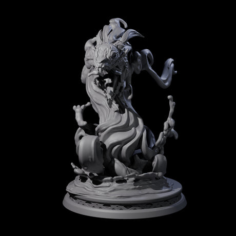 Coiled Water Elemental Miniature for Dungeons and Dragons, Pathfinder or other TTRPGs