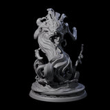 Coiled Water Elemental Miniature for Dungeons and Dragons, Pathfinder or other TTRPGs