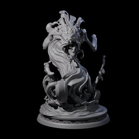 Coiled Water Elemental Miniature for Dungeons and Dragons, Pathfinder or other TTRPGs