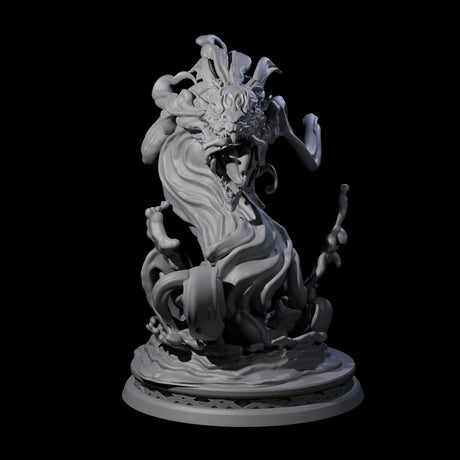Coiled Water Elemental Miniature for Dungeons and Dragons, Pathfinder or other TTRPGs