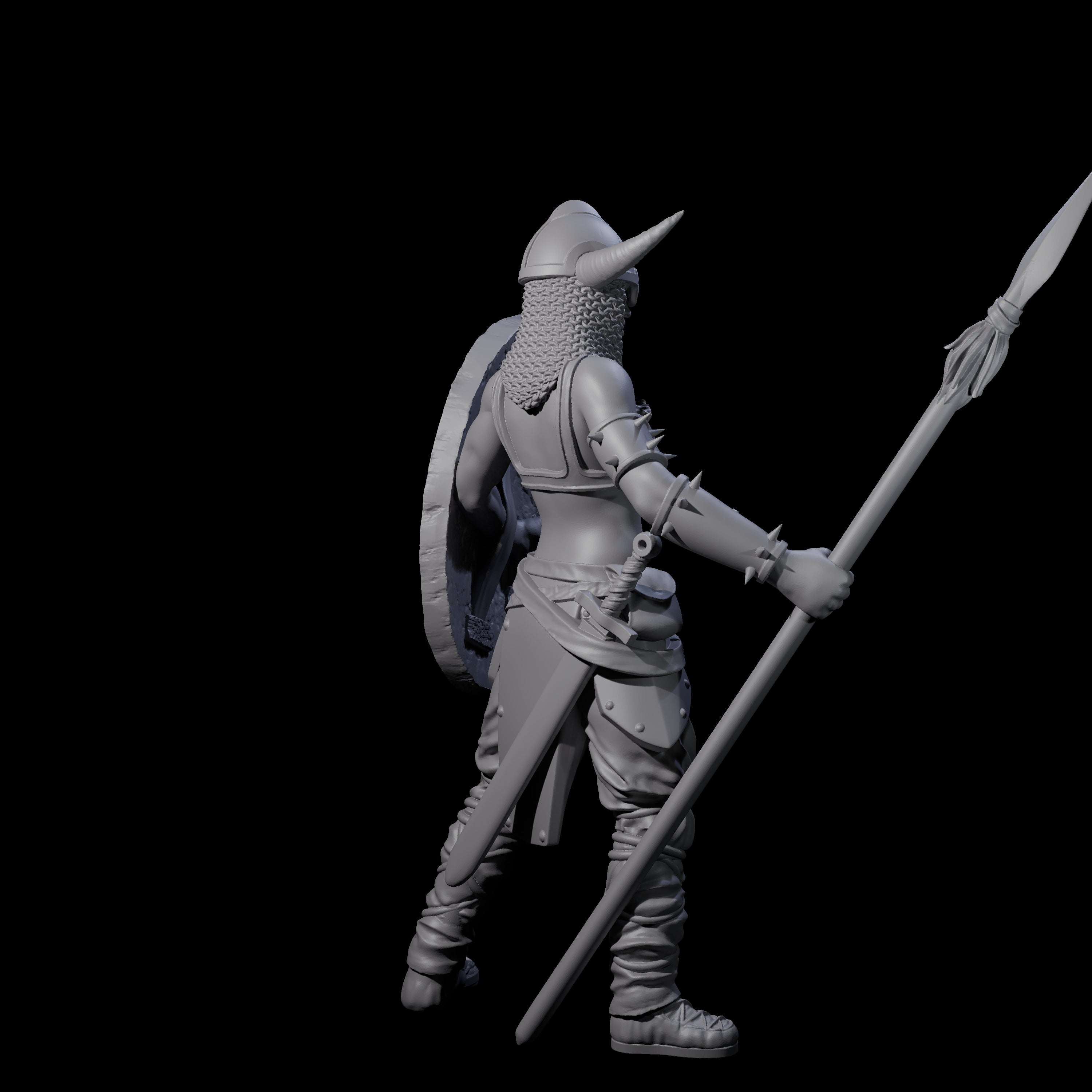 Come At Me Female Barbarian Miniature for Dungeons and Dragons, Pathfinder or other TTRPGs